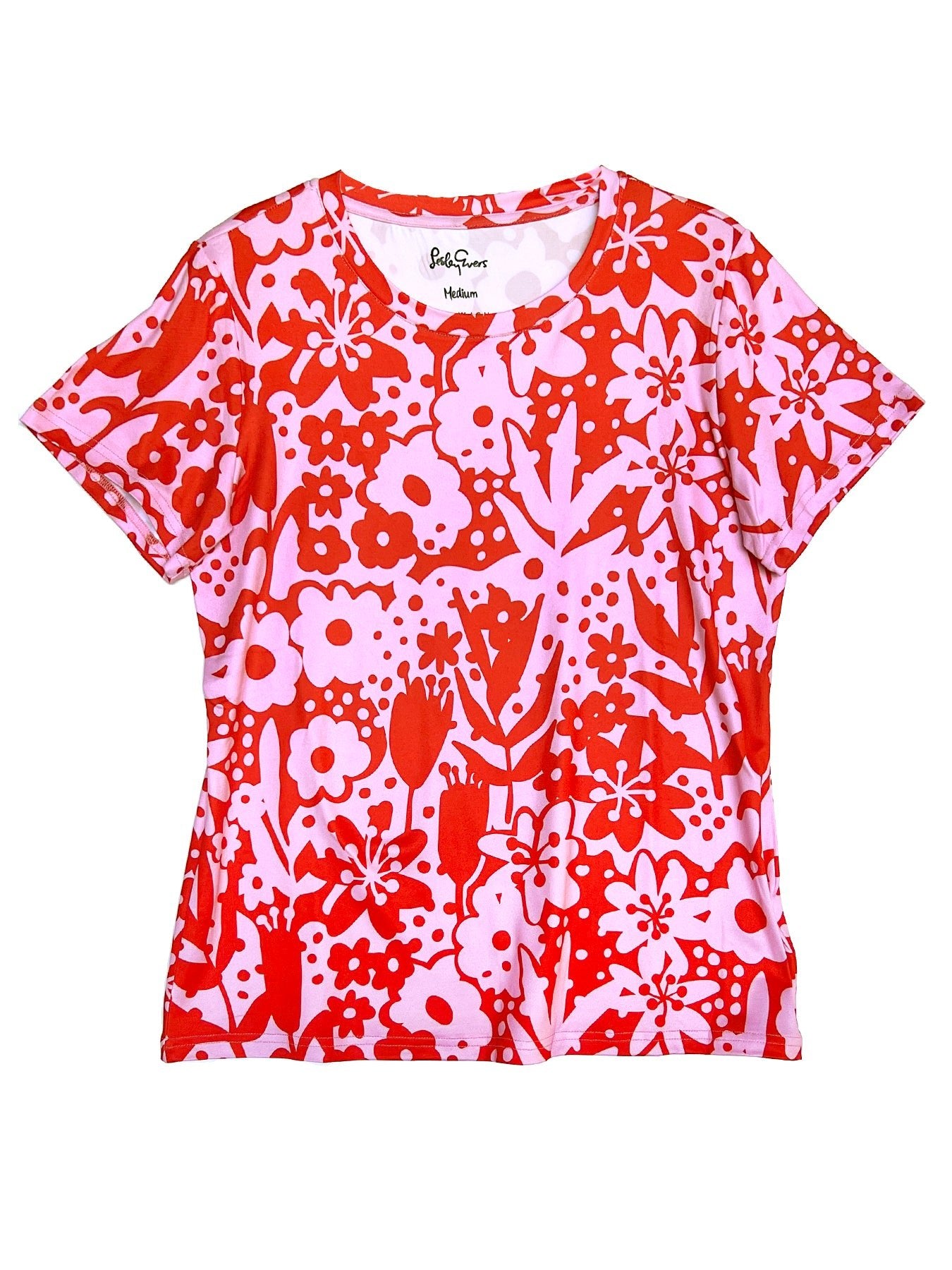 SUZI tee Flower Buds Pink - Lesley Evers-Best Seller-Shop-Shop/All Products