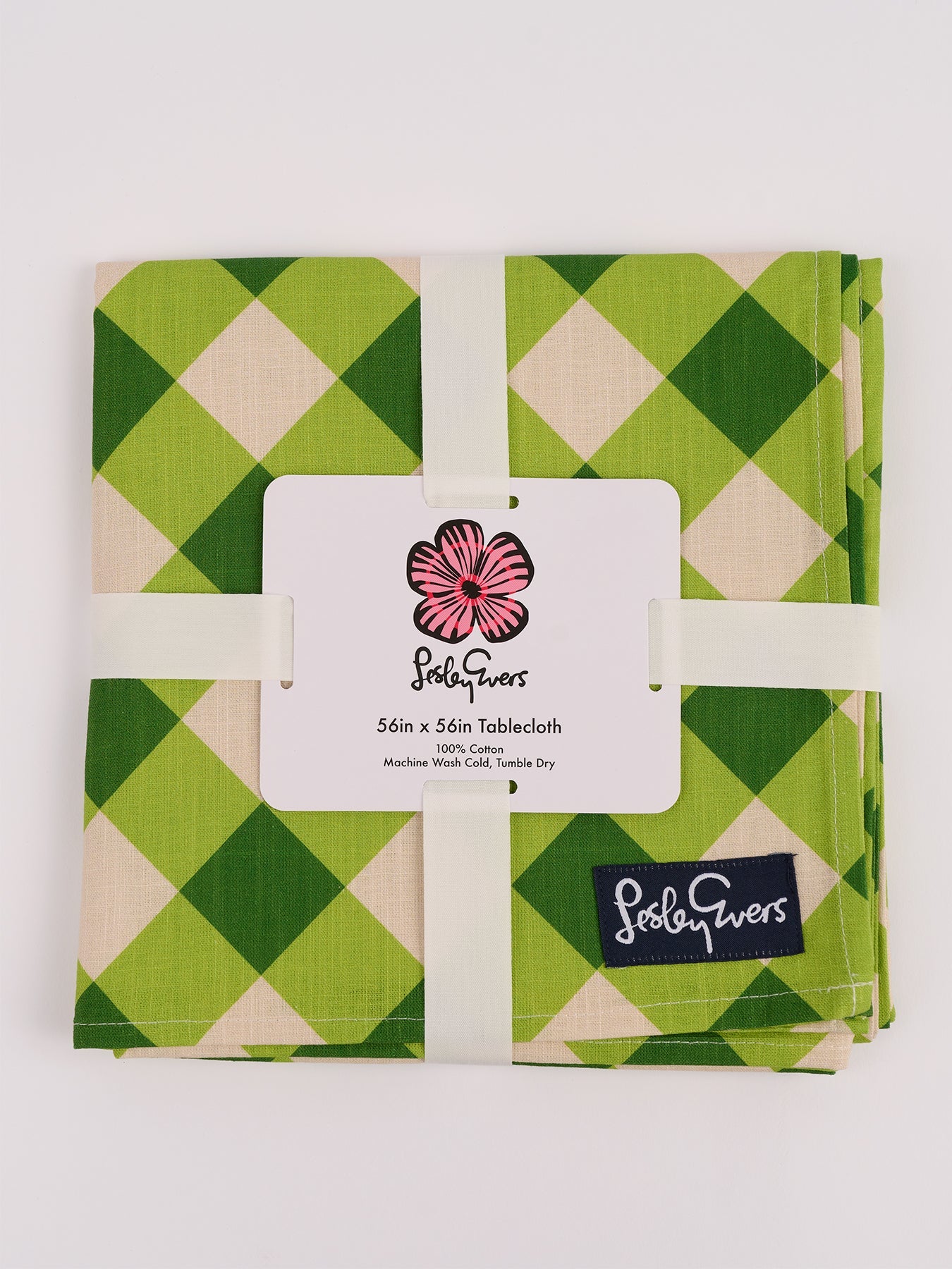 TABLECLOTH Green Gingham - Lesley Evers-23-HG200-W1-Gems-gems garnet