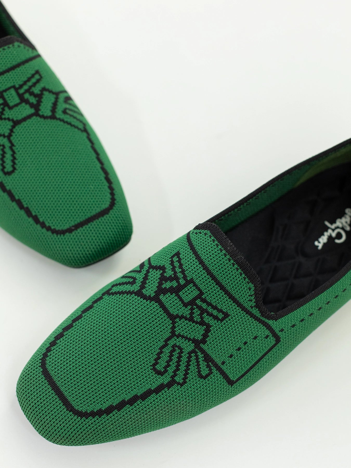 TASSEL LOAFER Green - Lesley Evers - knit shoe - loafer - shoe