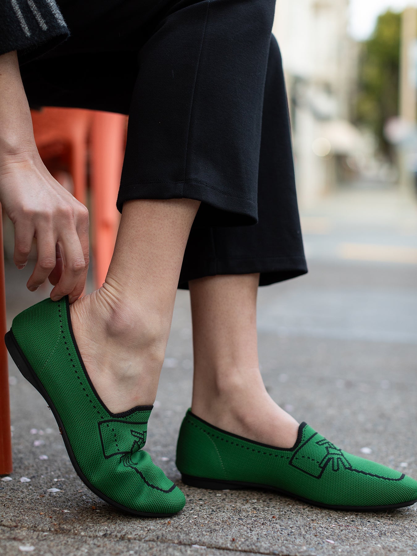 TASSEL LOAFER Green - Lesley Evers - knit shoe - loafer - shoe