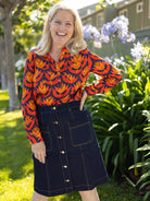 TERESA blouse Geo Tulips - Lesley Evers - Best Seller - Shop - Shop/All Products