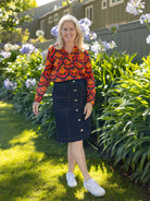 TERESA blouse Geo Tulips - Lesley Evers - Best Seller - Shop - Shop/All Products