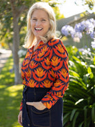 TERESA blouse Geo Tulips - Lesley Evers - Best Seller - Shop - Shop/All Products