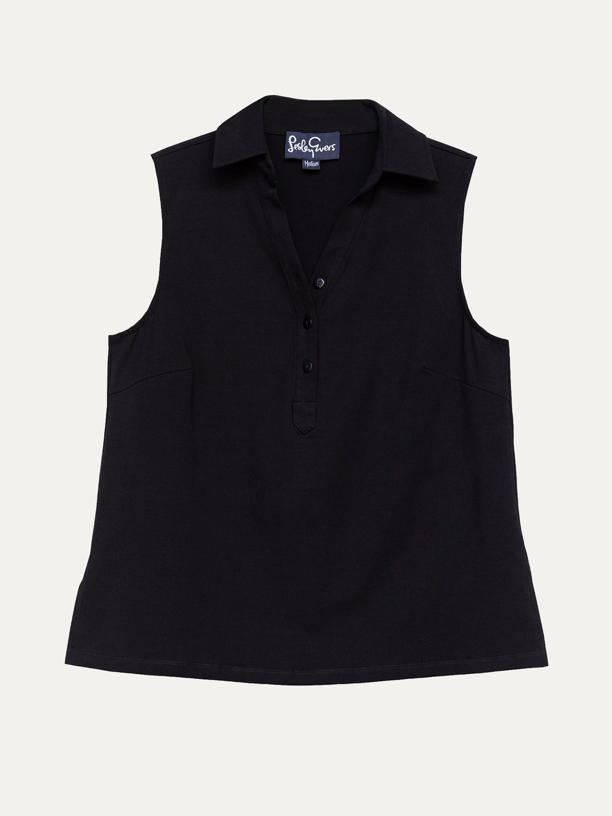 TESSA top Black - Lesley Evers-Button Top-clothing-colorful