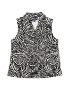 TESSA top Frond Black - Lesley Evers - Button Top - clothing - colorful