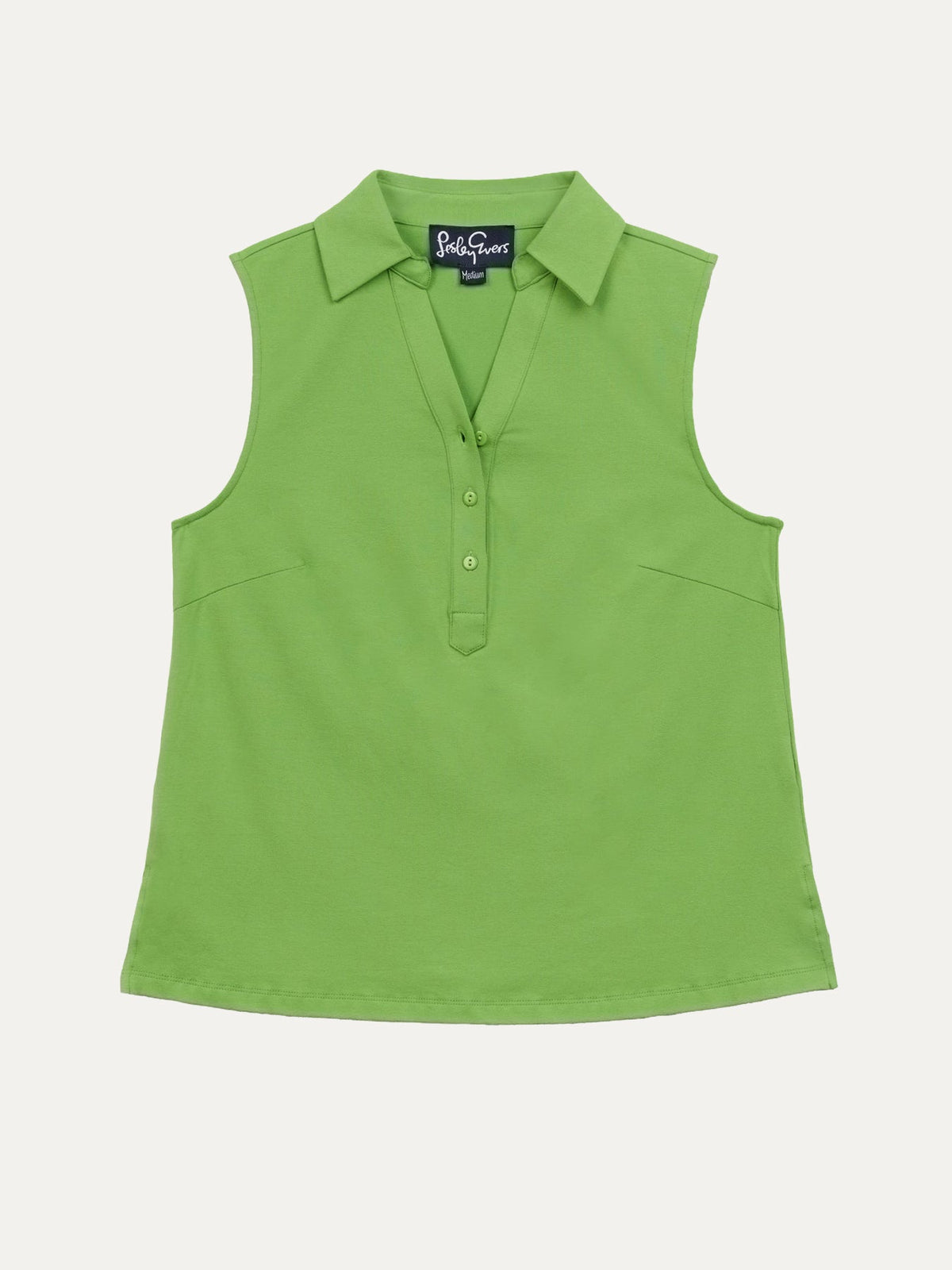 TESSA top Green - Lesley Evers-Button Top-clothing-colorful