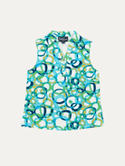 TESSA top Loops Blue - Lesley Evers-Button Top-clothing-colorful