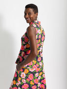 TESSA top Secret Garden Pink - Lesley Evers - Button Top - clothing - colorful
