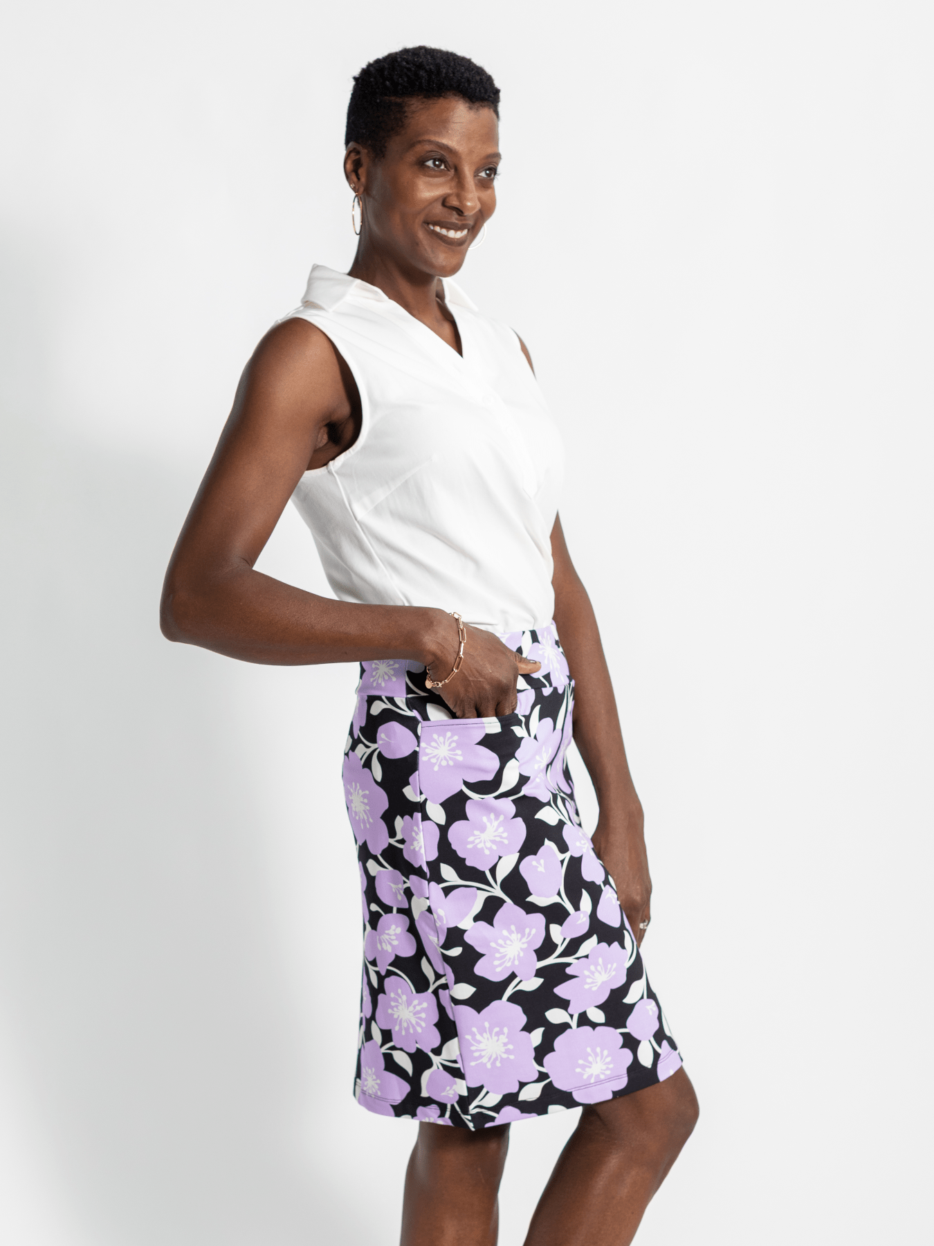 TESSA top White - Lesley Evers - Button Top - clothing - colorful