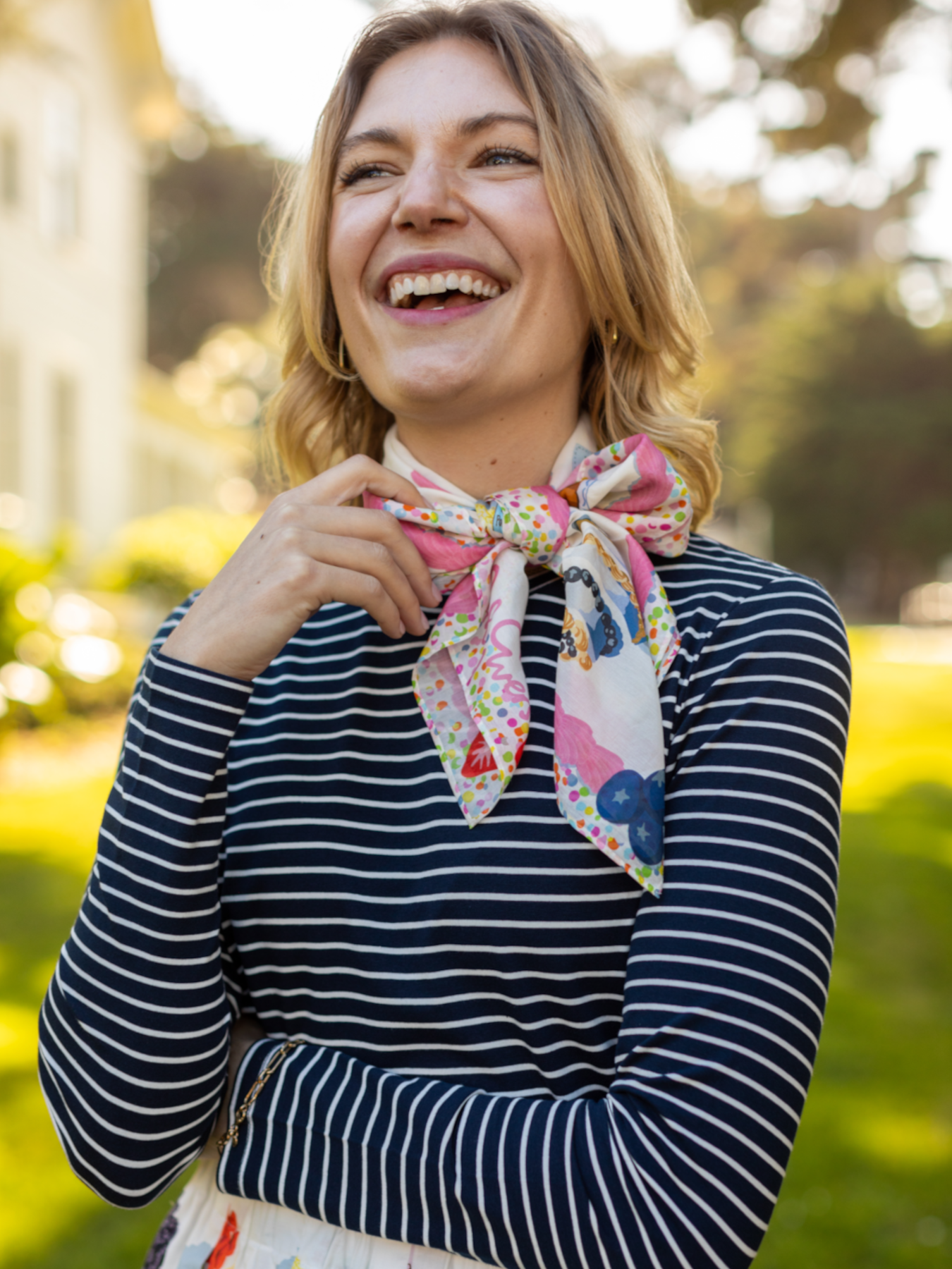 THEA scarf Cakes - Lesley Evers - Accessories - cotton silk - gifts under $75