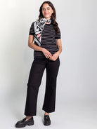 THEA scarf Fern - Lesley Evers - Accessories - black and white fern - black fern