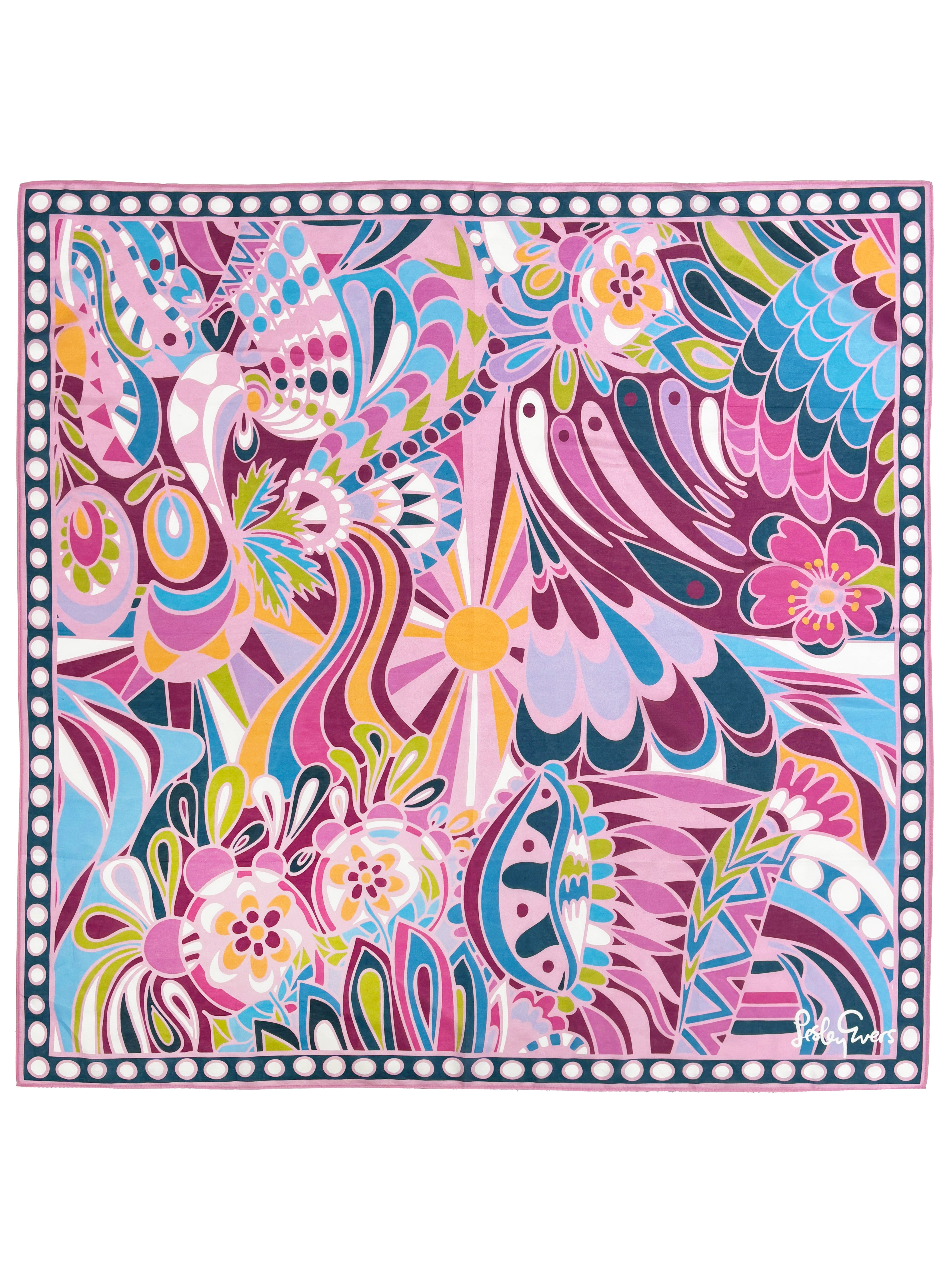 THEA scarf Shakalaka Lilac - Lesley Evers - 22W45 - 2 - Accessories - cotton silk