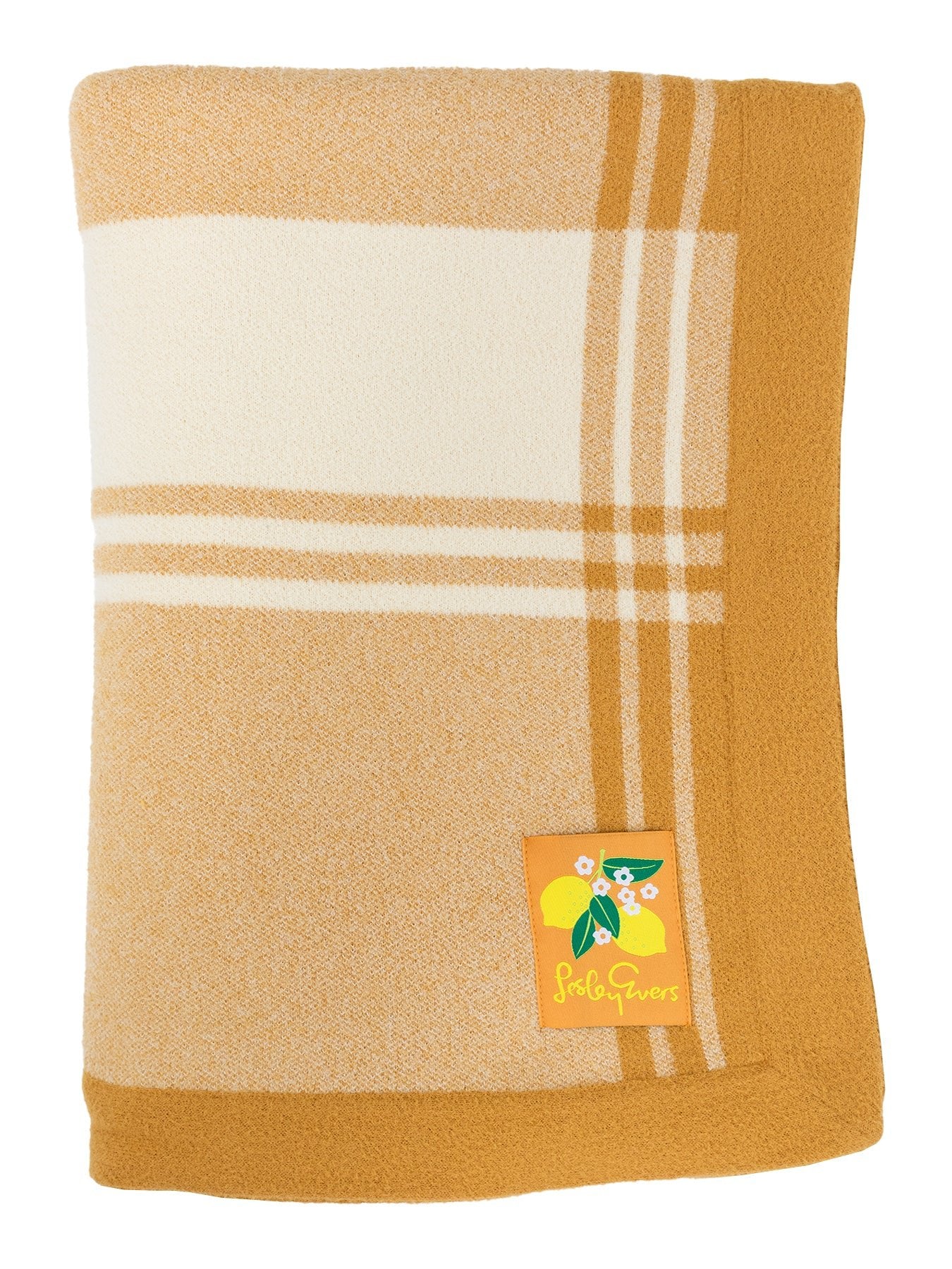 THROW BLANKET Butterscotch Plaid - Lesley Evers - Bedding - Blanket - gifts under $150