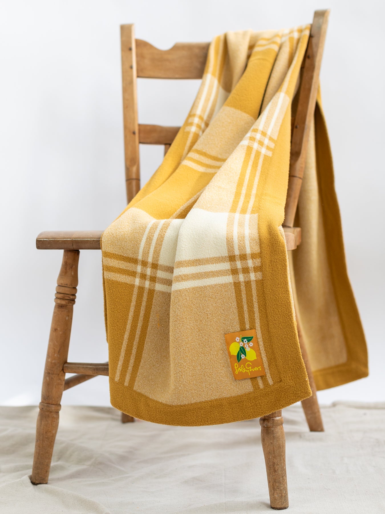THROW BLANKET Butterscotch Plaid - Lesley Evers - Bedding - Blanket - gifts under $150