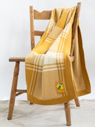 THROW BLANKET Butterscotch Plaid - Lesley Evers - Bedding - Blanket - gifts under $150