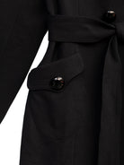 TIERNEY coat Black Ottoman - Lesley Evers - coat - duster - lined coat