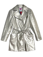 TIERNEY coat Silver - Lesley Evers - coat - duster - faux leather