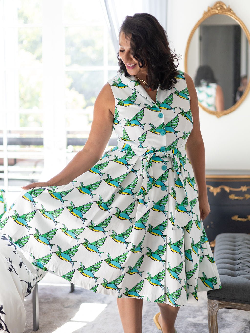 TILDA dress Geo Birds - Lesley Evers - birds and butterflies - Dress - Shop