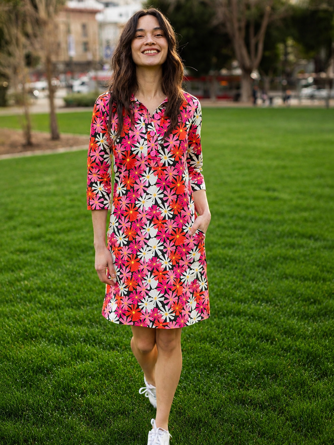 TIPPI dress Asters Pink - Lesley Evers - Dress - new - Shop