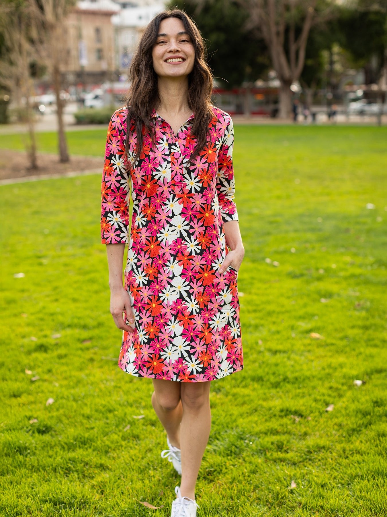 TIPPI dress Asters Pink - Lesley Evers - Dress - new - Shop