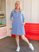 TIPPI dress Danish Flower Blue - Lesley Evers - Dress - jubilee - jubilee multi