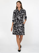 TIPPI dress Full Bloom Black and White - Lesley Evers-Dress-new-Shop