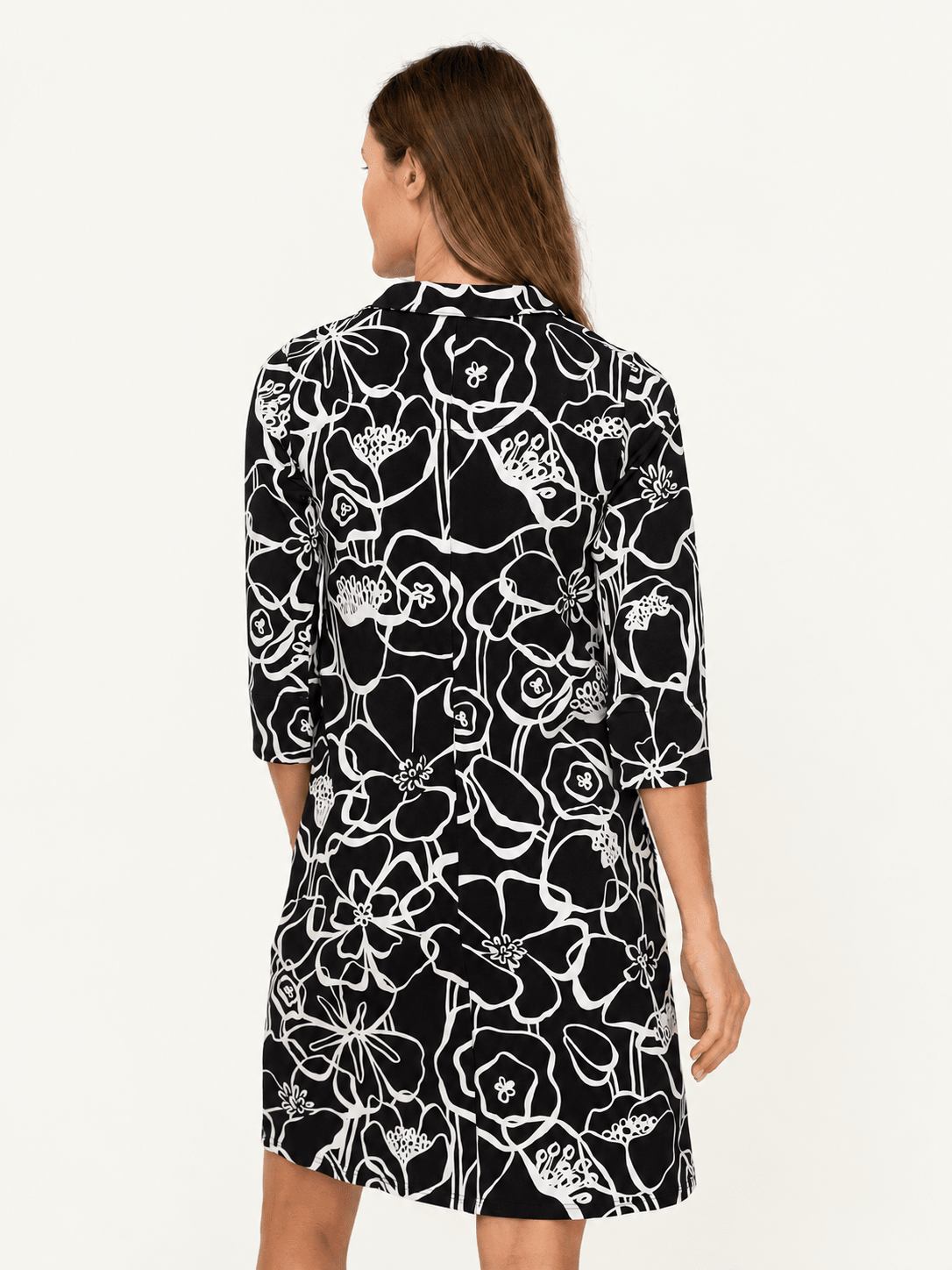 TIPPI dress Full Bloom Black and White - Lesley Evers-Dress-new-Shop