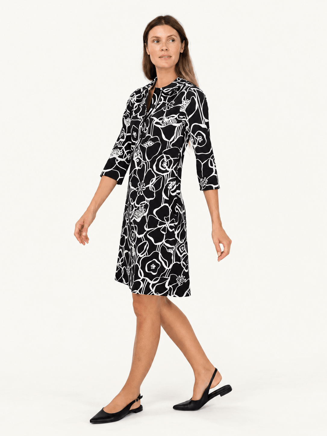 TIPPI dress Full Bloom Black and White - Lesley Evers-Dress-new-Shop