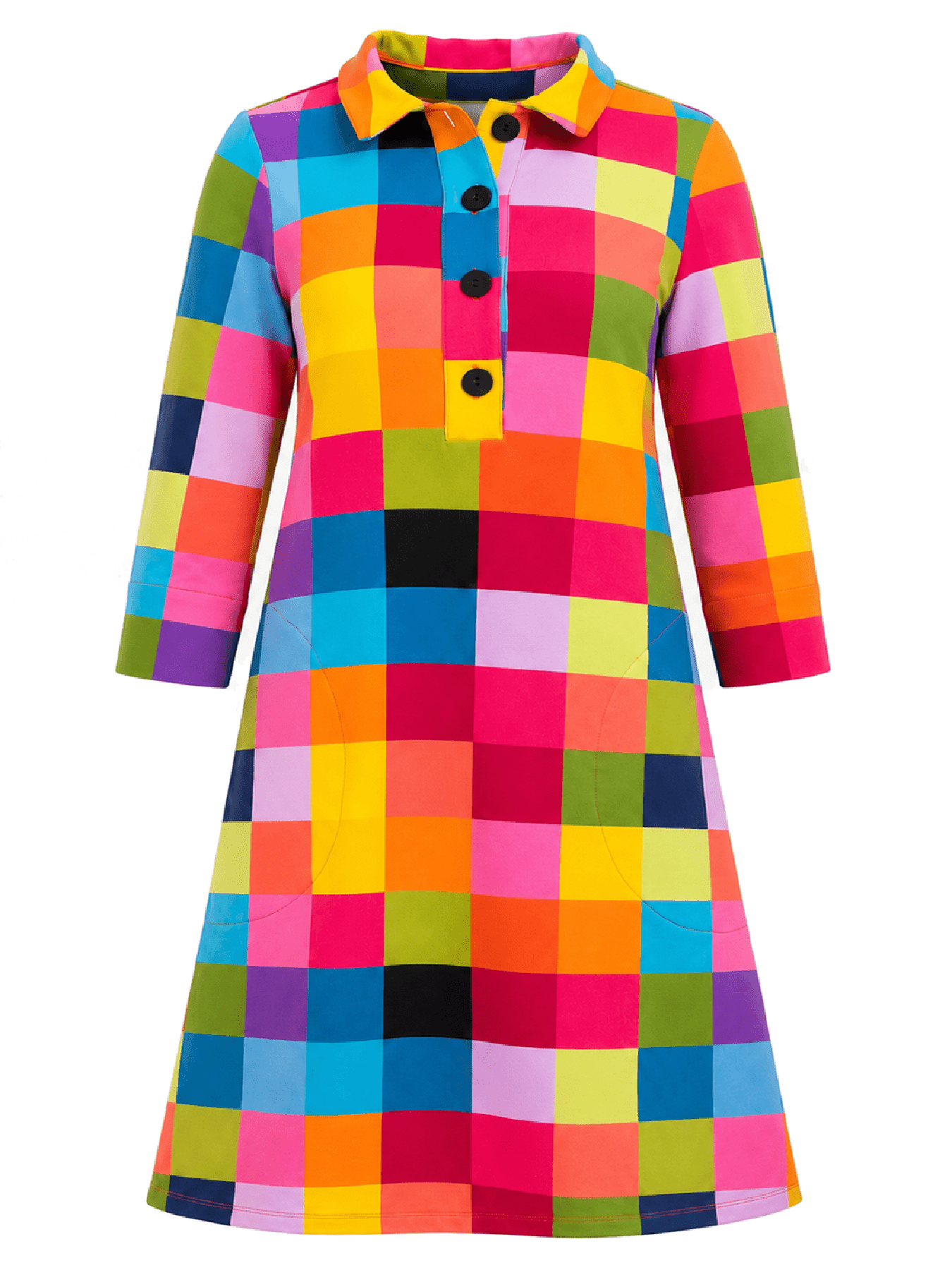 TIPPI dress Plaid Multi - Lesley Evers-Dress-new-Shop