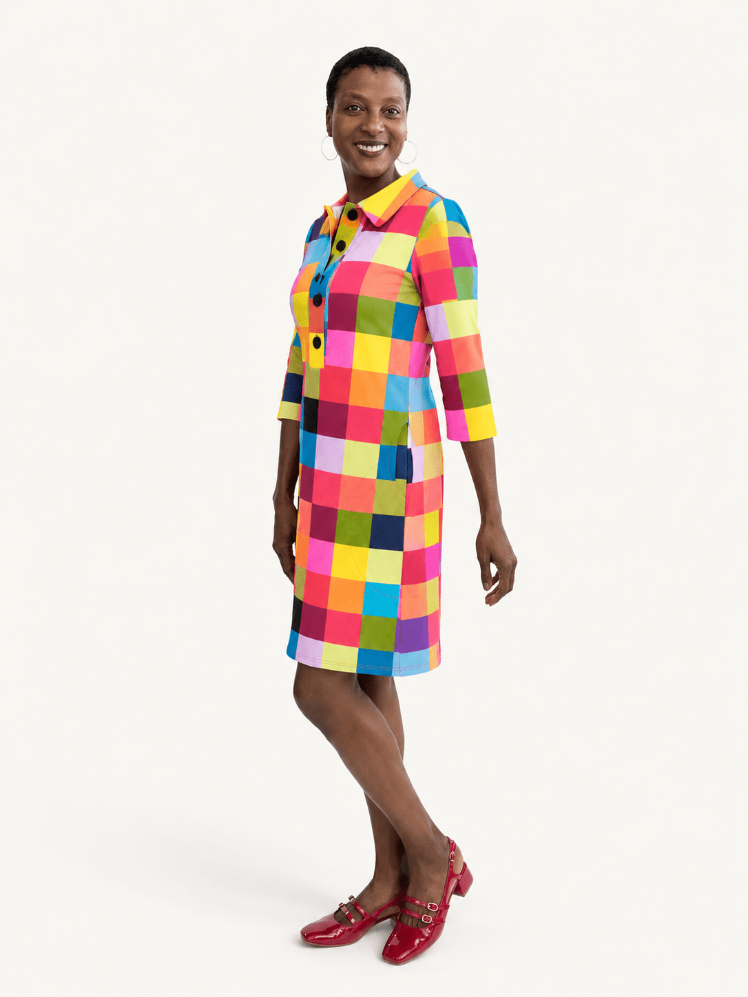 TIPPI dress Plaid Multi - Lesley Evers-Dress-new-Shop