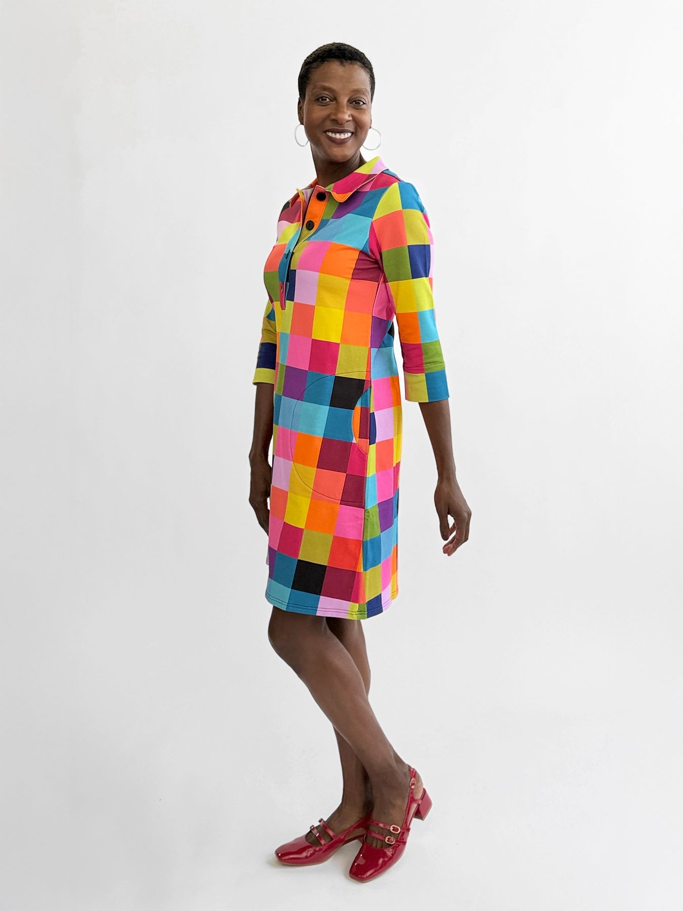 TIPPI dress Plaid Multi - Lesley Evers-Dress-new-Shop