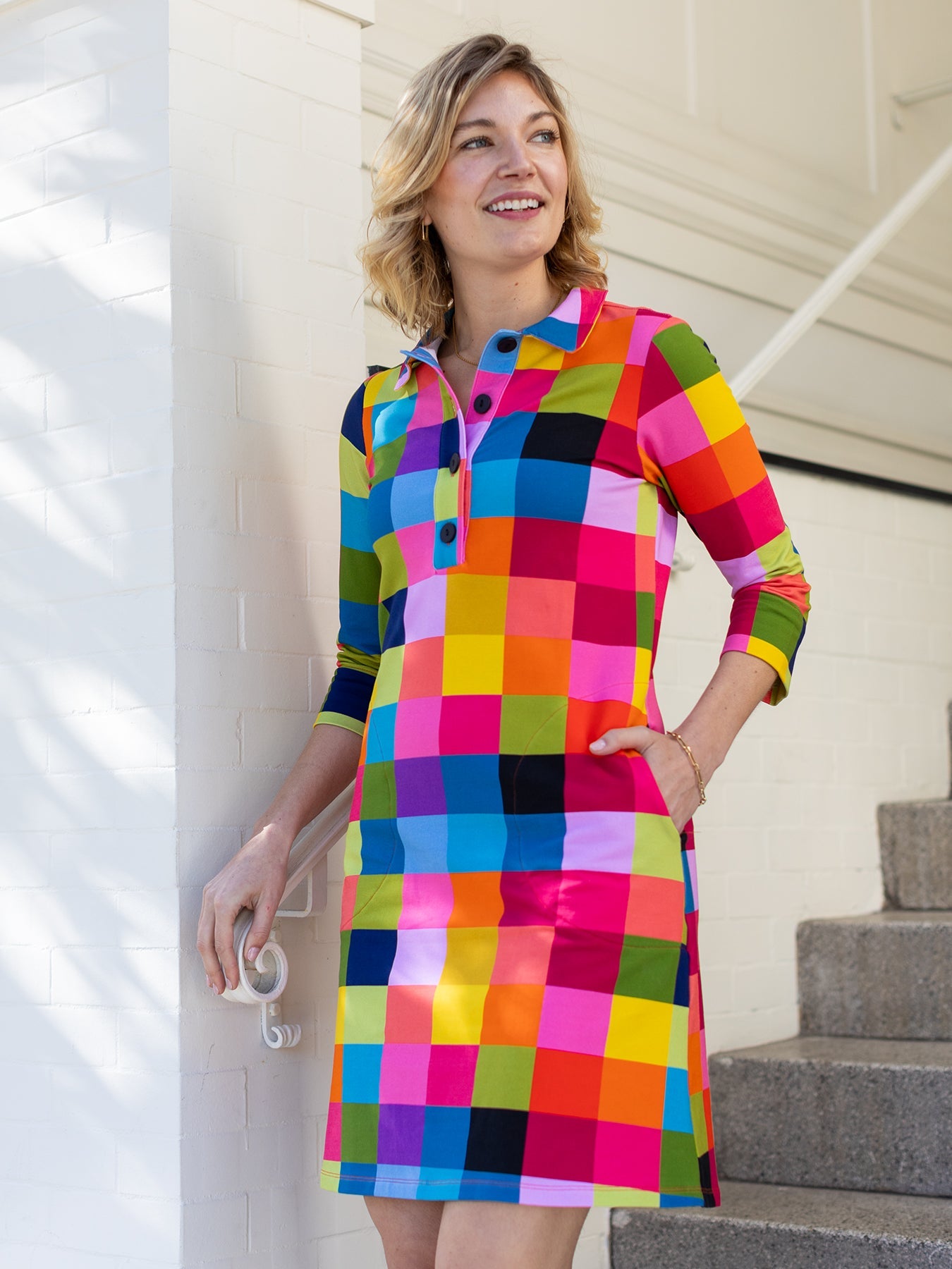 TIPPI dress Plaid Multi – Lesley Evers