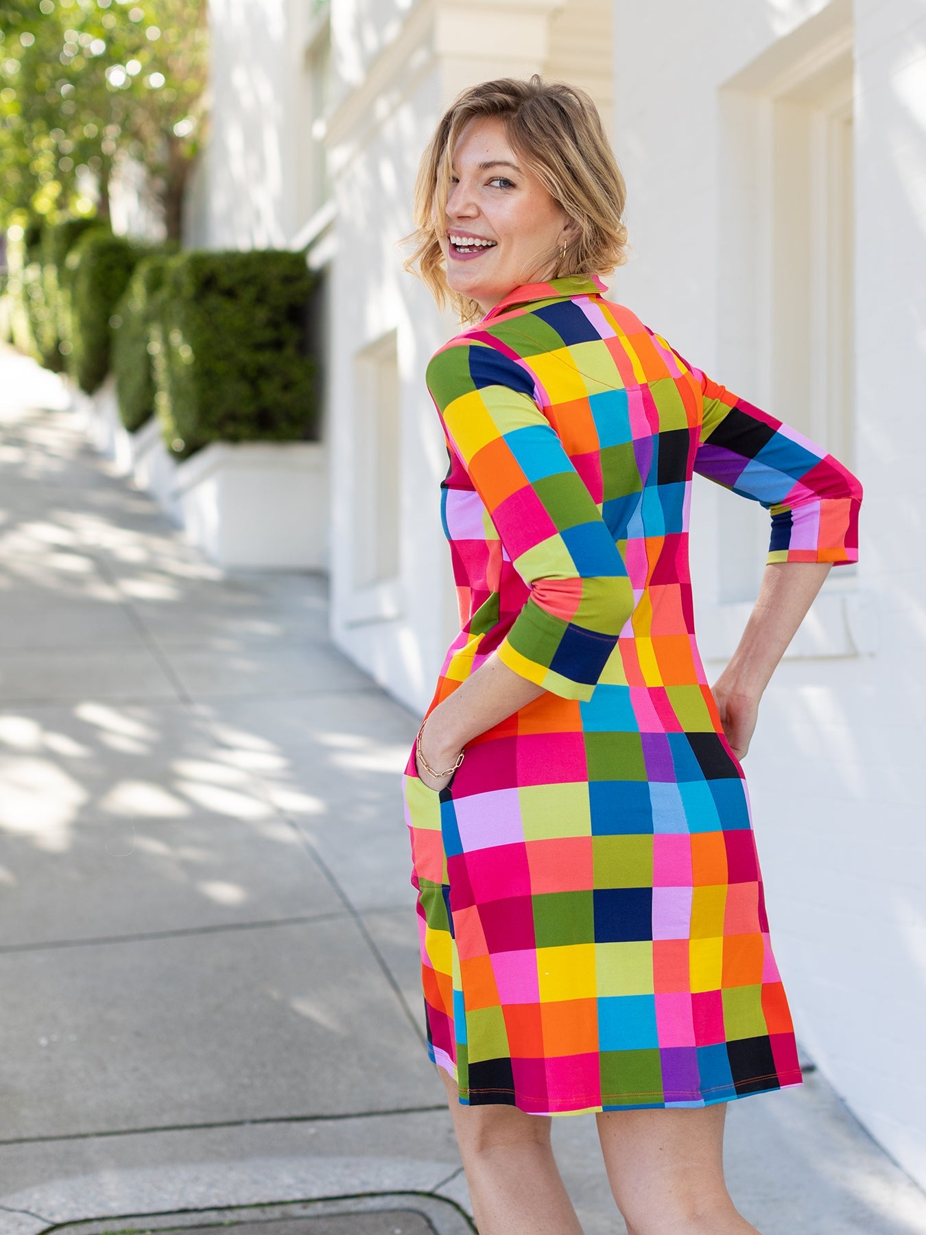 TIPPI dress Plaid Multi – Lesley Evers