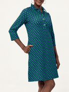 TIPPI dress Polka Dots Navy and Green - Lesley Evers-Dress-new-Shop