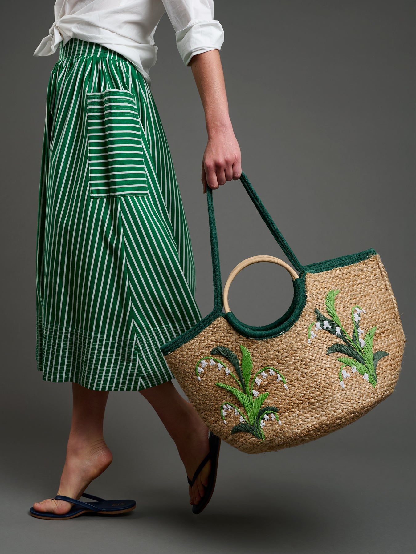 TRUDY skirt Green Stripe - Lesley Evers - Best Seller - Bottoms - Shop
