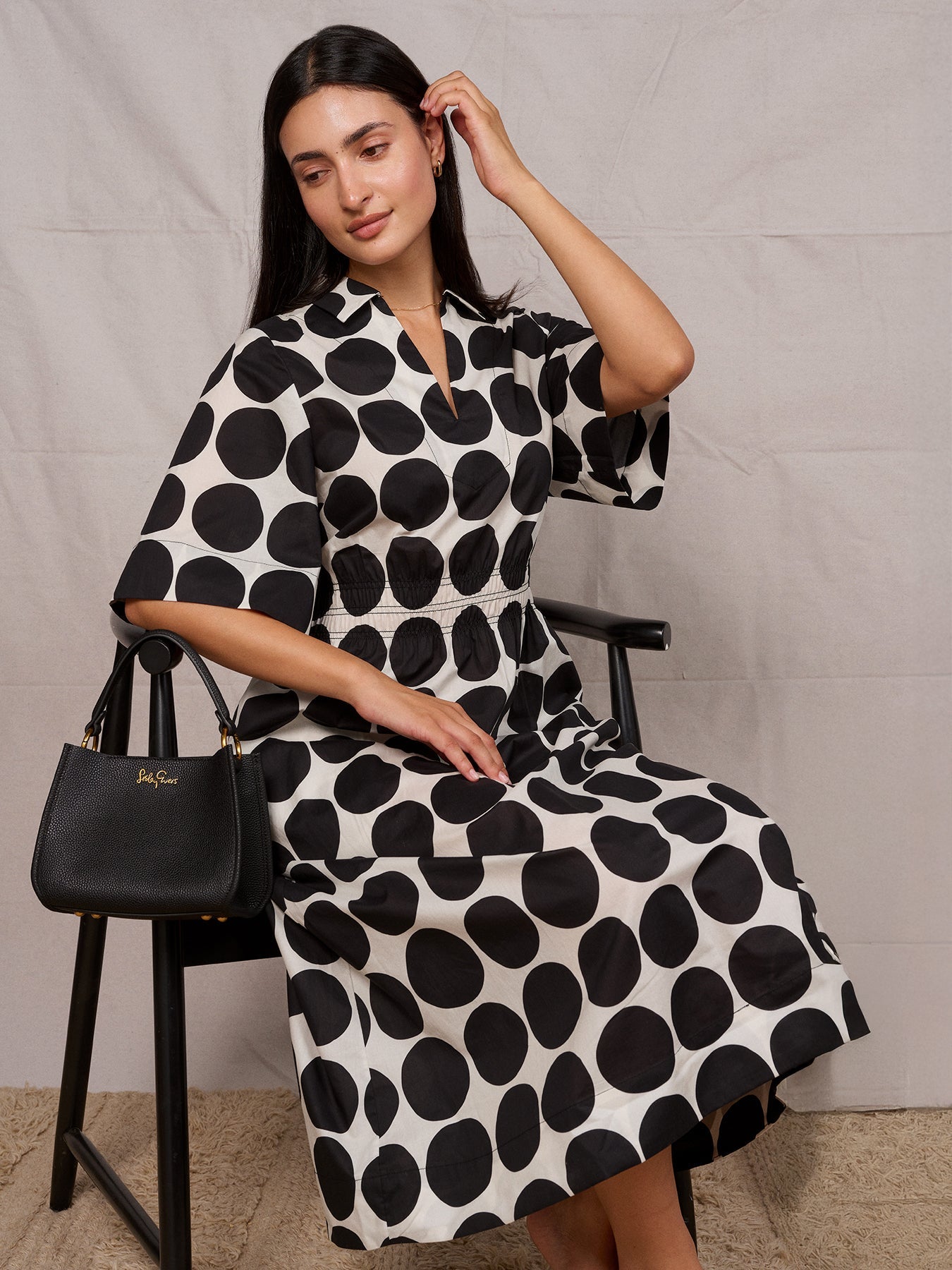 WILLA dress Black Dots - Lesley Evers - Dress - new - Shop