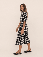 WILLA dress Black Dots - Lesley Evers-Dress-new-Shop