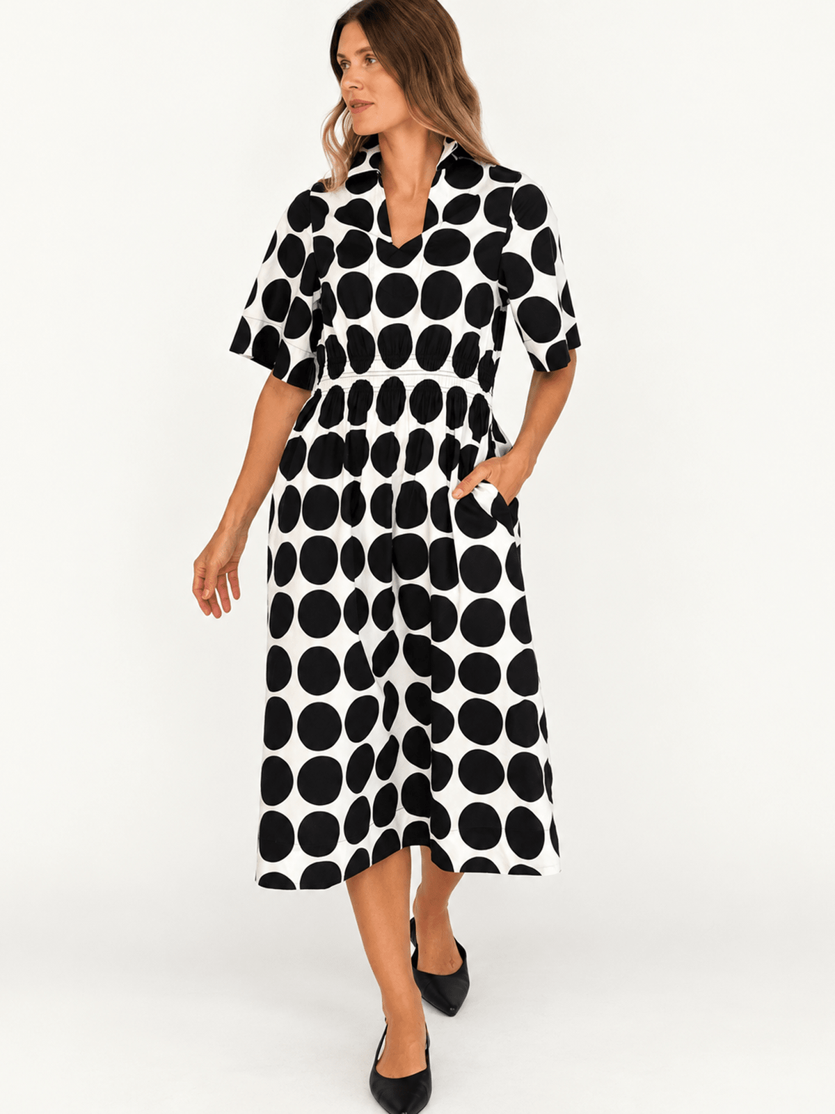 WILLA dress Black Dots - Lesley Evers-Dress-new-Shop