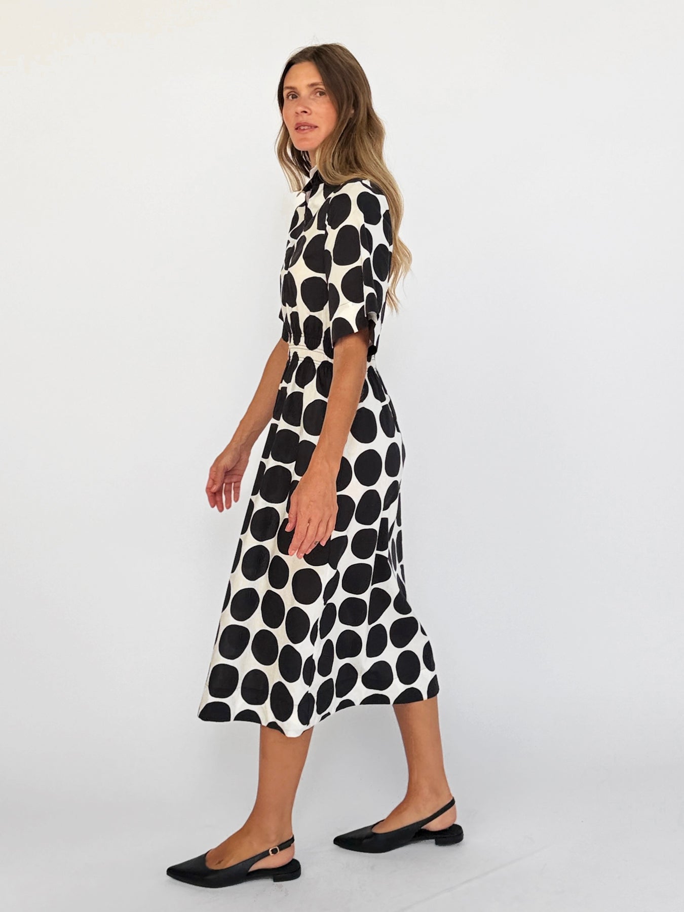 WILLA dress Black Dots - Lesley Evers-Dress-new-Shop