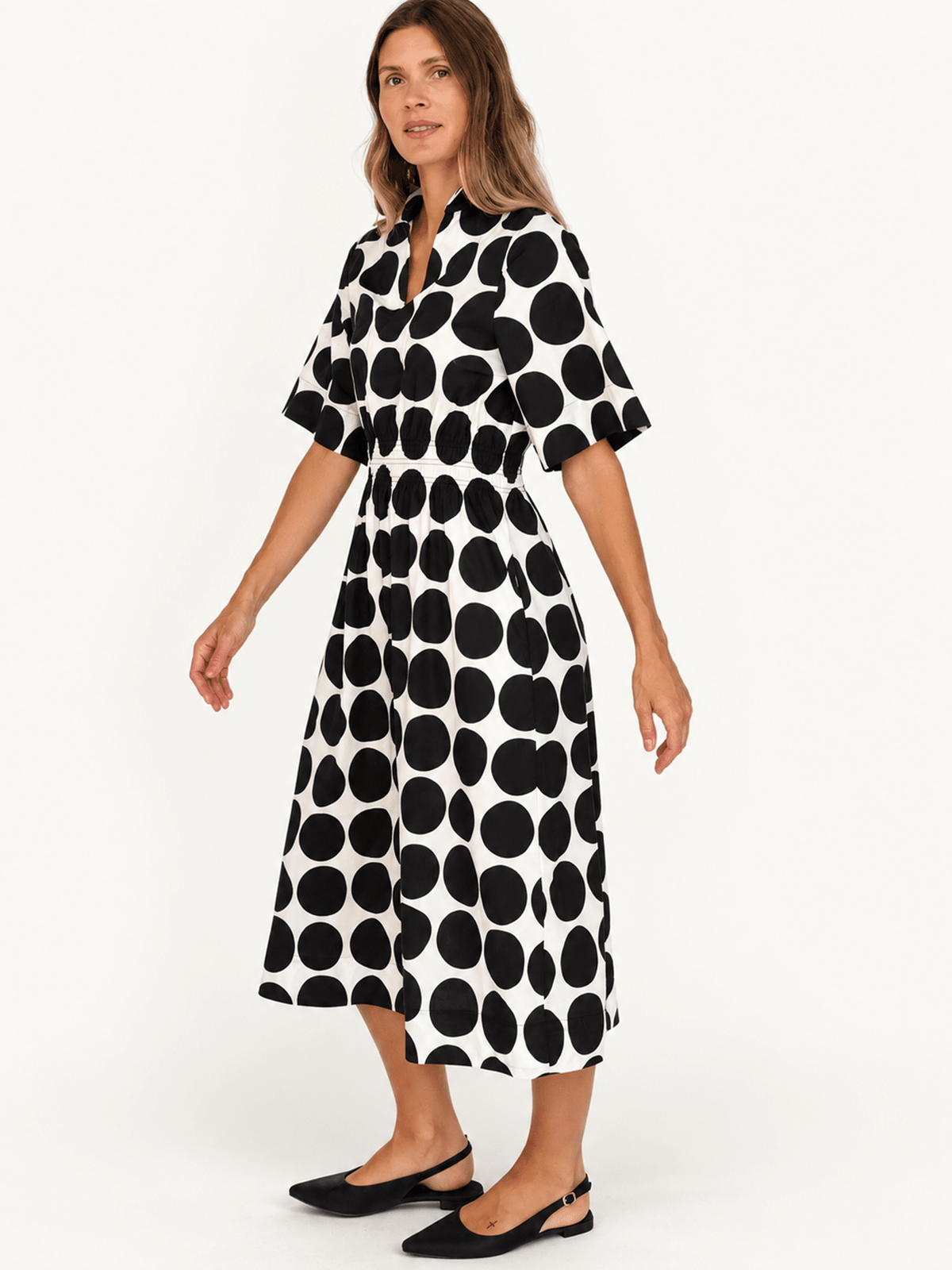 WILLA dress Black Dots - Lesley Evers-Dress-new-Shop