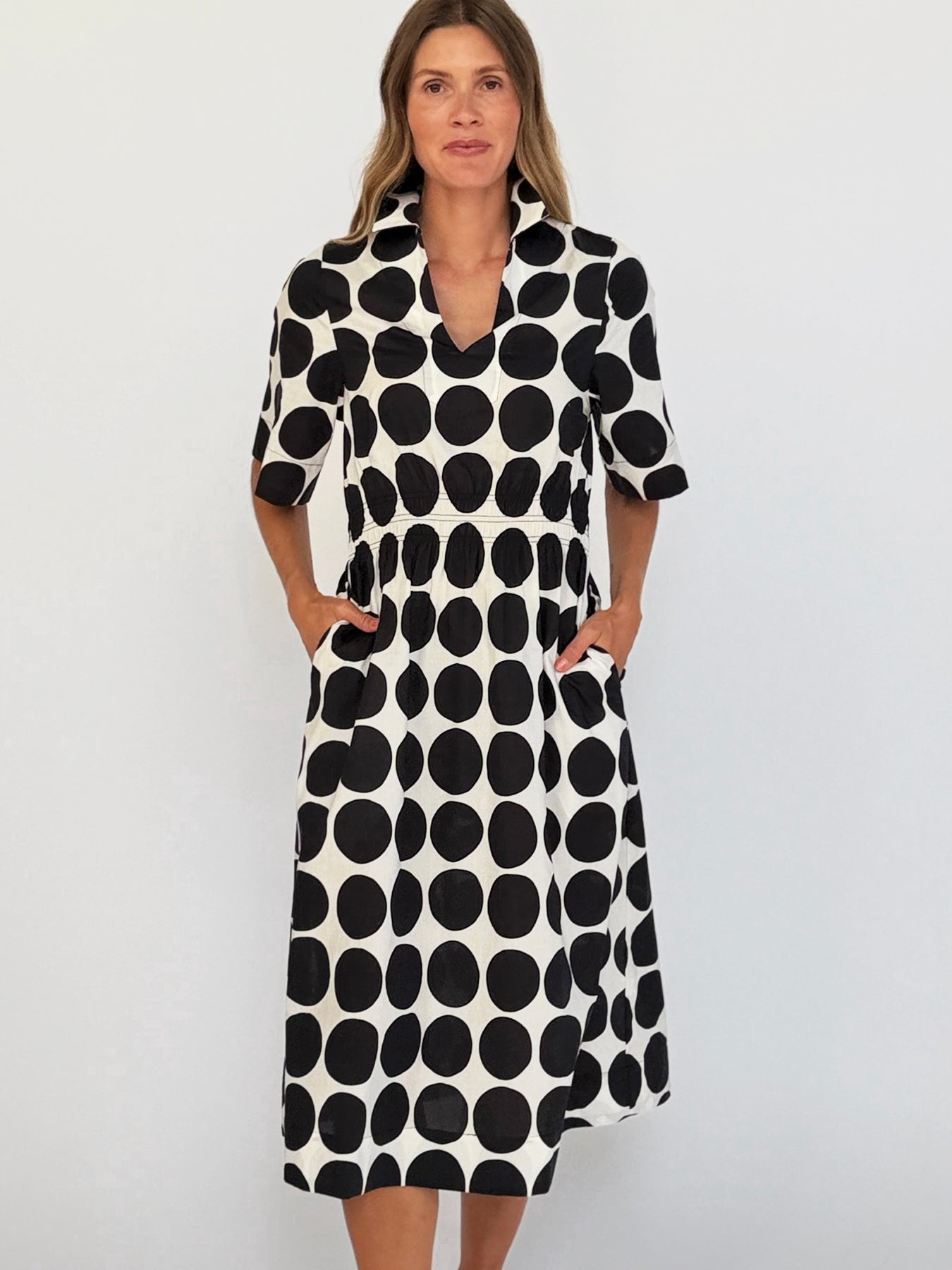 WILLA dress Black Dots - Lesley Evers-Dress-new-Shop