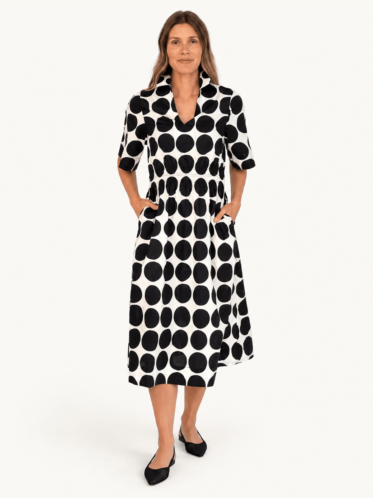 WILLA dress Black Dots - Lesley Evers-Dress-new-Shop