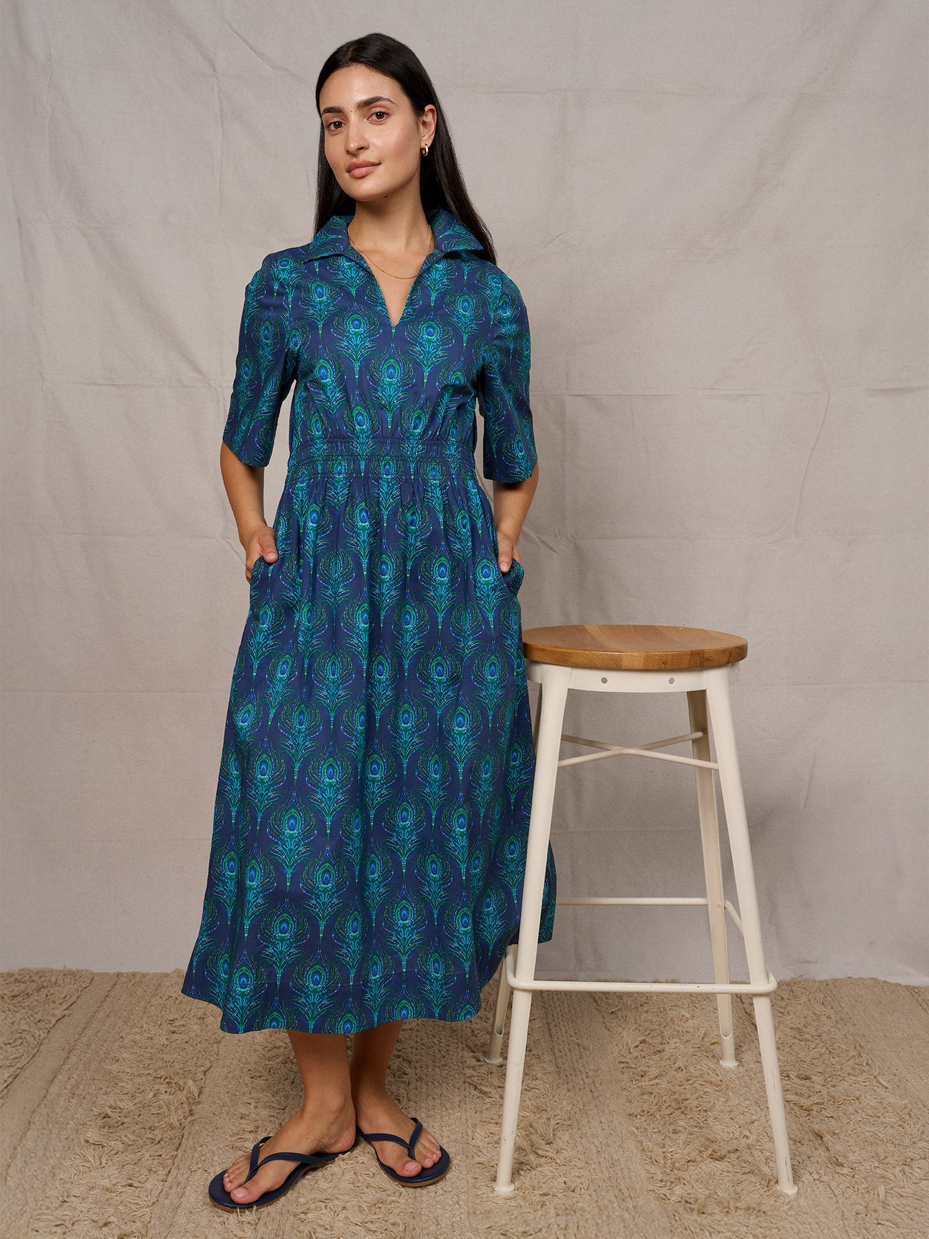 WILLA dress Peacock Feather - Lesley Evers - Dress - formal - Shop