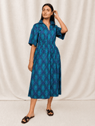 WILLA dress Peacock Feather - Lesley Evers-Dress-formal-Shop