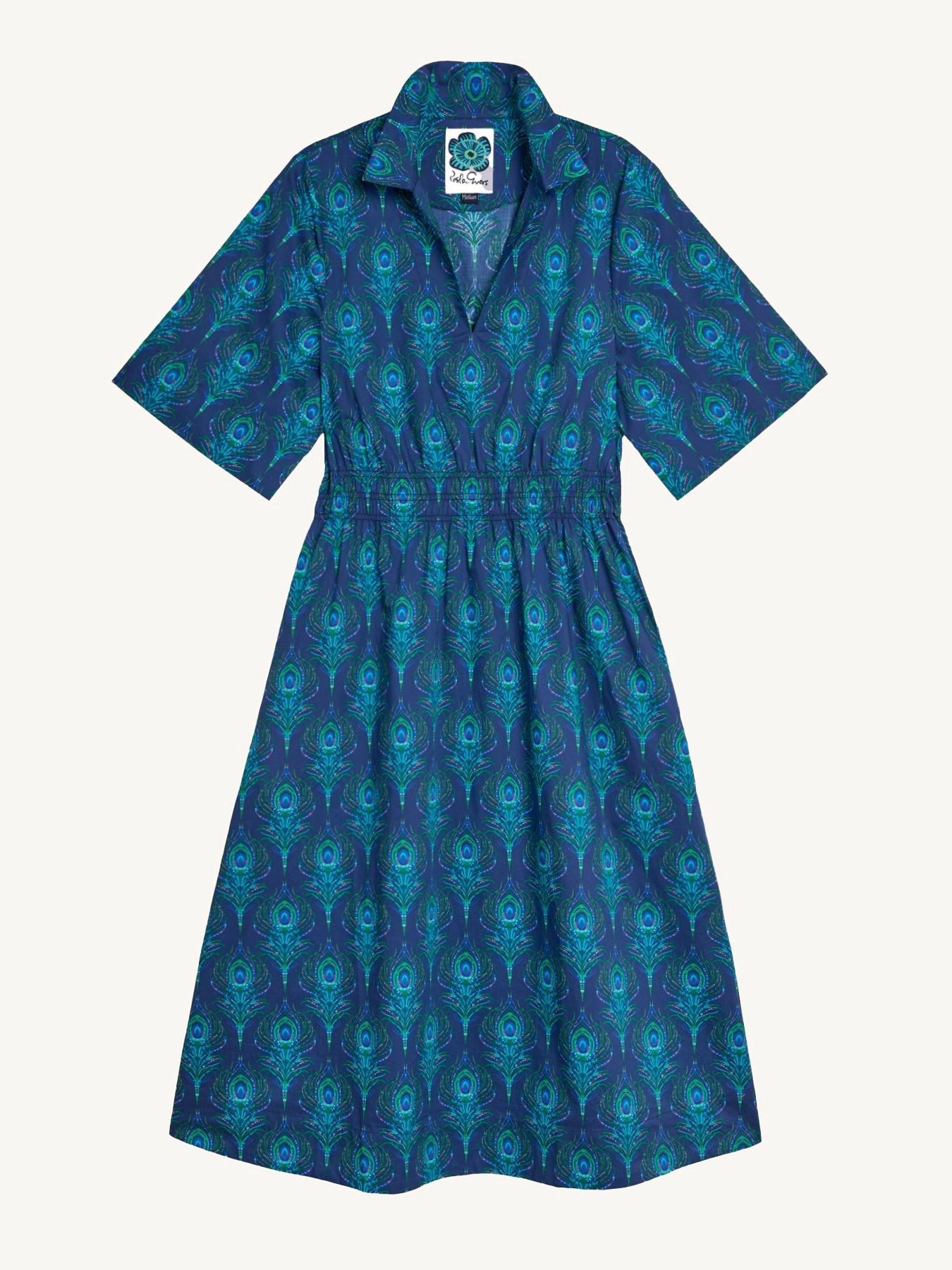 WILLA dress Peacock Feather - Lesley Evers-Dress-formal-Shop