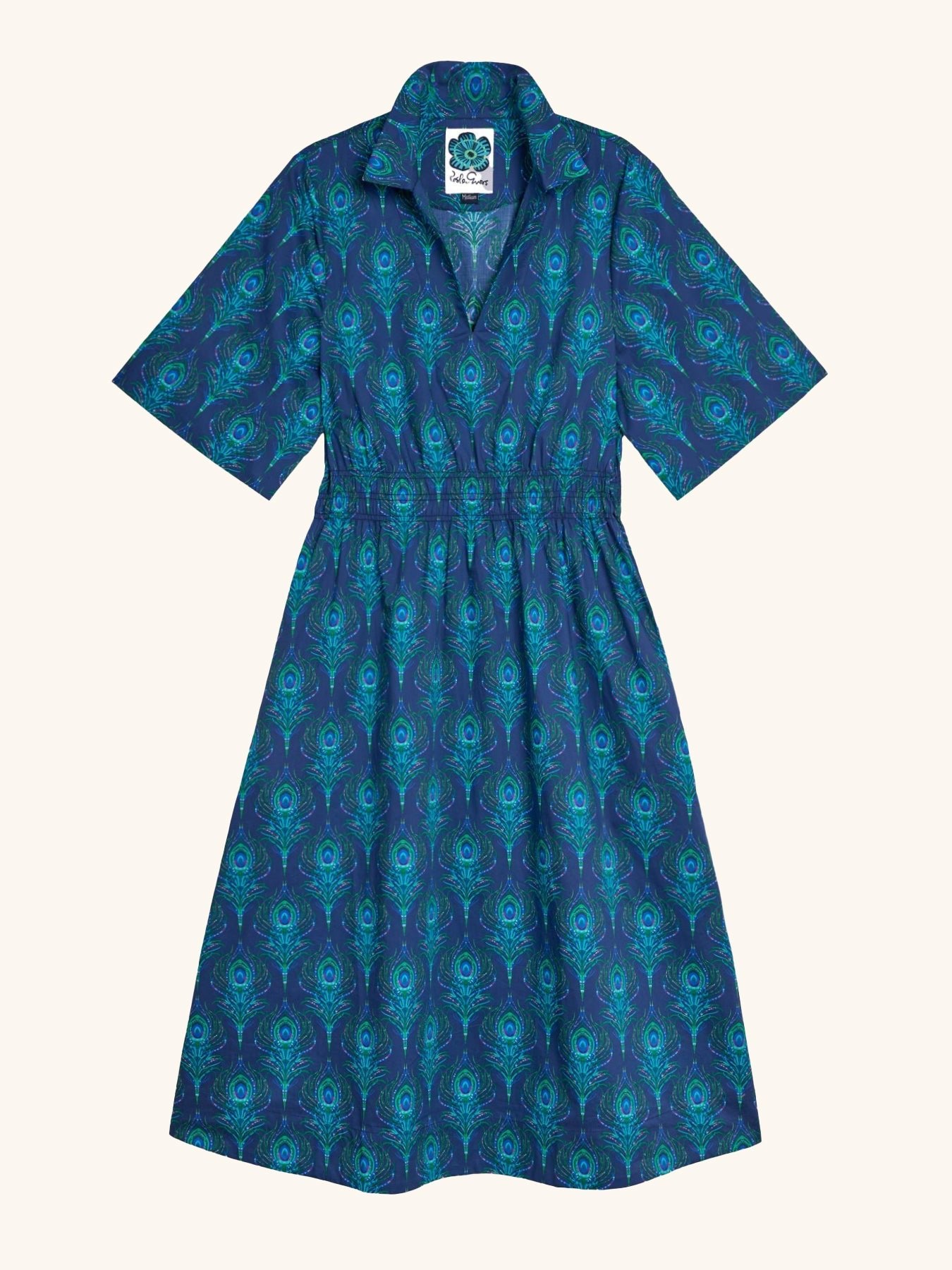 WILLA dress Peacock Feather - Lesley Evers-Dress-formal-Shop