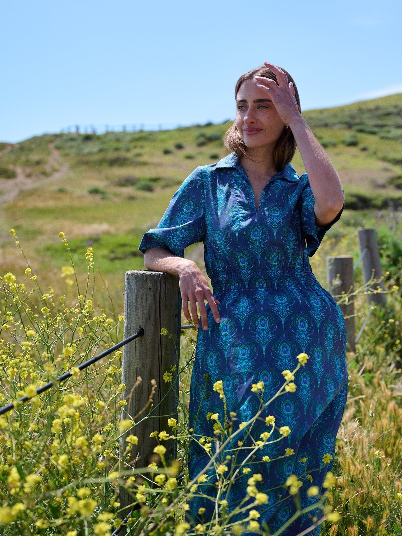WILLA dress Peacock Feather - Lesley Evers - Dress - formal - Shop