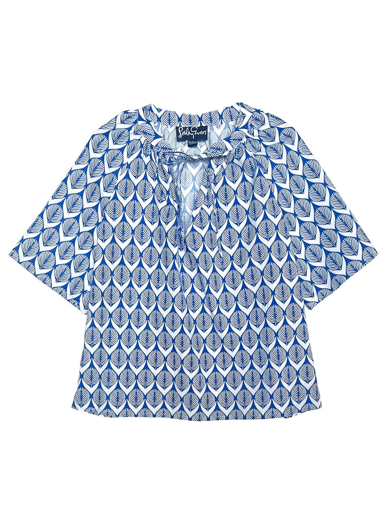 WILLOW blouse Danish Flower Blue - Lesley Evers-Shop-Shop/All Products-Shop/Separates