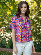 WILLOW blouse Gems Pink - Lesley Evers - Pink - pink blouse - Shop