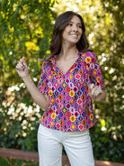 WILLOW blouse Gems Pink - Lesley Evers - Pink - pink blouse - Shop